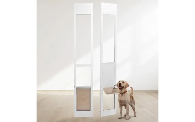 Vevor Dog Door For Sliding Glass Door - 75 7 8 -80 11 16 Adjustable Height Doggy Door For Sliding Doors