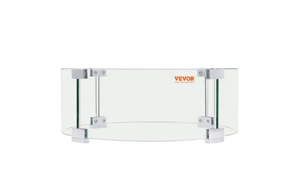 Vevor Fire Pit Wind Guard - 26 X 26 X 6 Inch Glass Flame Guard