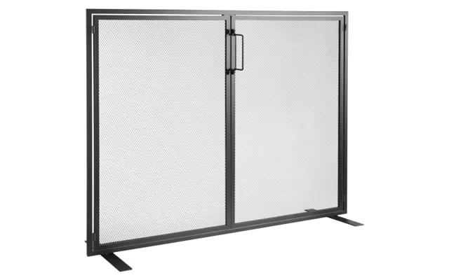 Vevor Fireplace Screen 1 Panel With Door - Sturdy Iron Mesh Fireplace Screen