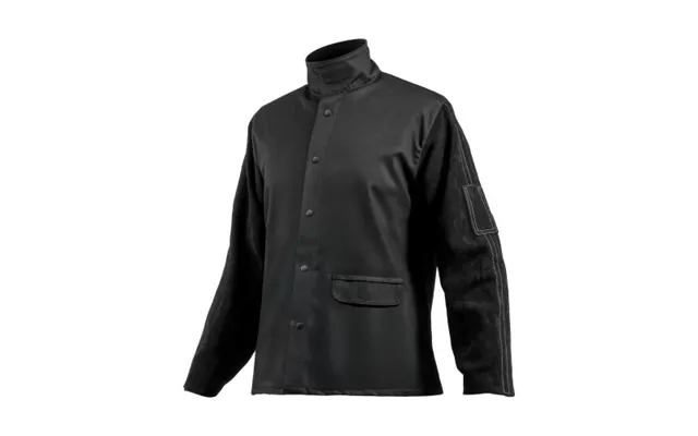 Vevor Flame-resistant Welding Jacket - , Heavy Duty Split Cowhide Leather Sleeve 9 Oz