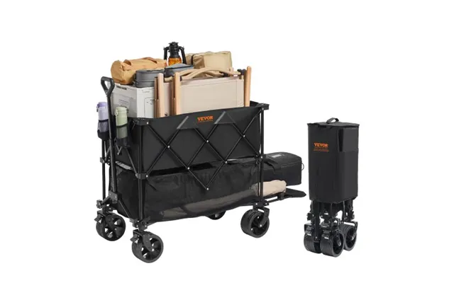 Vevor Foldable Double Decker Wagon - 400l Collapsible Wagon Cart With All-terrain Wheels product image