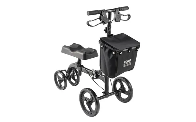 Vevor Folding Knee Scooter - Carbon Steel Steerable Knee Walker With Height-adjustable Handlebar & Knee Pad product image