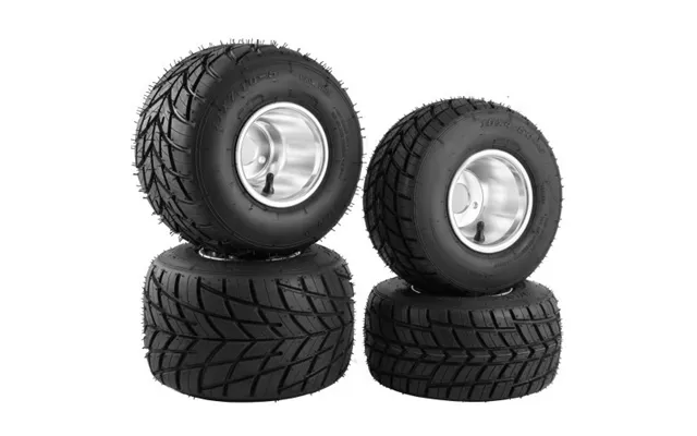 Vevor Go Kart Wheels Rain Tires Set Of 4 Rim & Tyre Durable 10x4 product image