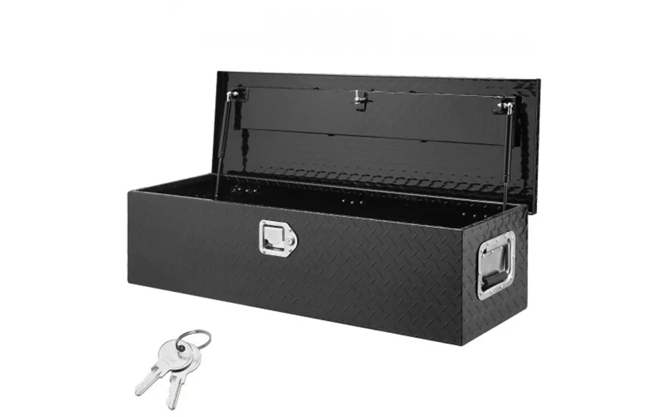 Vevor Heavy Duty Aluminum Truck Bed Tool Box - Diamond Plate Tool Box With Side Handle And Lock Keys