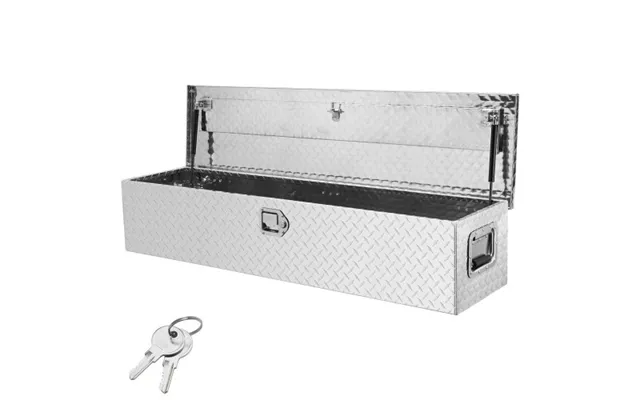 Vevor Heavy Duty Aluminum Truck Bed Tool Box - Diamond Plate Tool Box With Side Handle And Lock Keys product image