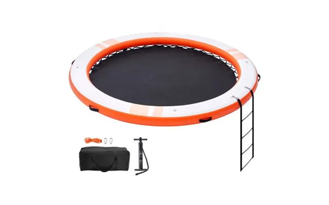 Vevor Inflatable Floating Dock - Ø8ft Inflatable Dock Platform With Ø5ft Trampoline Mesh Pool