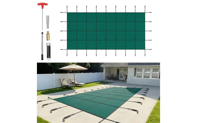 Vevor Inground Pool Safety Cover - 20 Ft X 42 Ft Rectangular Winter Pool Cover, Triple Stitched