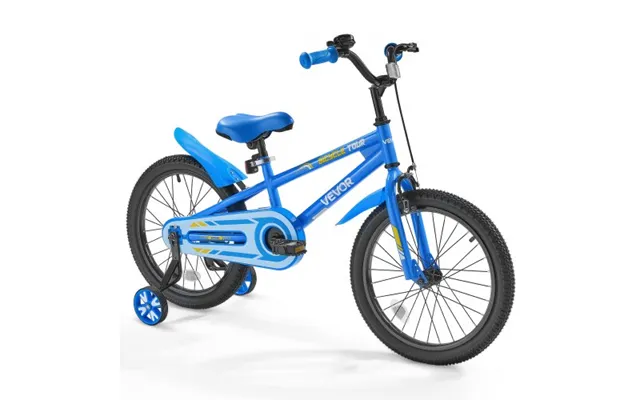 Vevor Kids Bike, 45.72 Cm Bmx Style Children Bicycle, Rider Height 110 Cm - 140 Cm, Training Wheels Included, Sturdy And