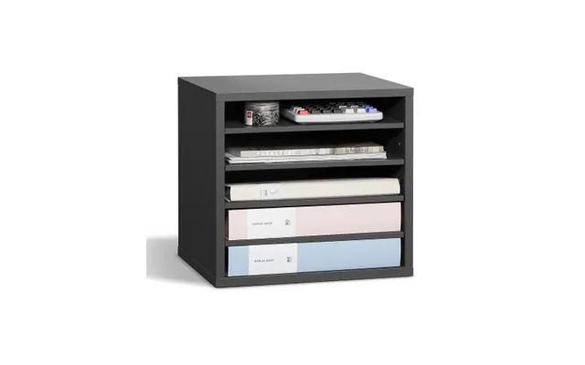 Vevor Literature Organizer - 5 Compartments Office Mailbox With Adjustable Shelves