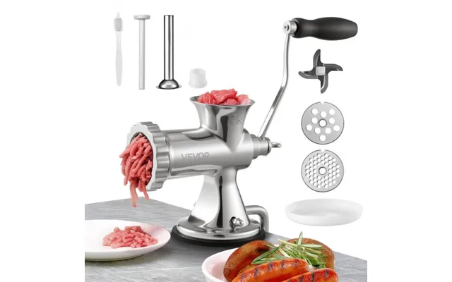 Vevor Manual Meat Grinder - 304 Stainless Steel Hand Meat Grinder With Suction Cup Steel Table Clamp