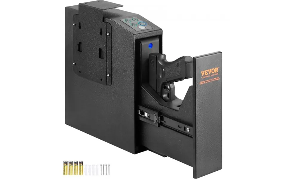 Vevor Mounted Gun Safe For Pistols - Biometric Gun Safe With Three Quick Access Ways Of Fingerprints