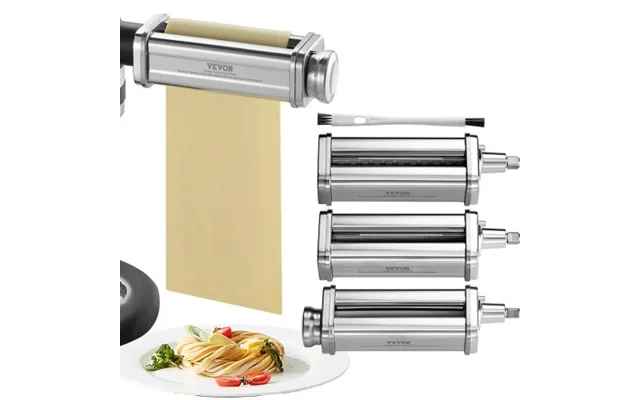 Vevor Pasta Attachment For Kitchenaid Stand Mixer - Stainless Steel Pasta Roller Cutter Set Including Pasta Sheet Roller
