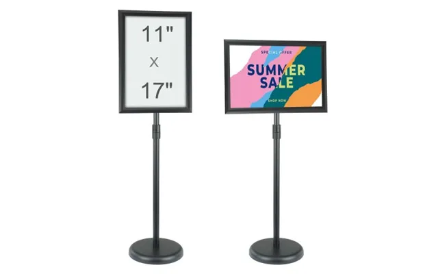 Vevor Pedestal Sign Holder - 11 X 17 Inch Vertical And Horizontal Adjustable Poster Stand