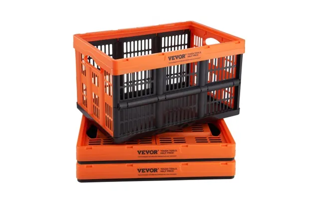 Vevor Plastic Collapsible Storage Basket - 45l 3 Packs