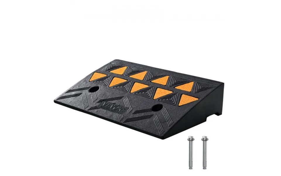Vevor Rubber Curb Ramp 10.8 Cm Rise Height Sidewalk Curb Ramp - 30 Cm Width 50 Cm Length Driveway Ramp For Curb