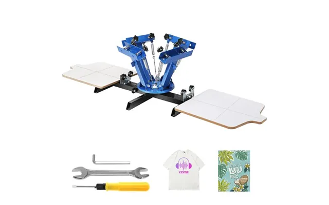 Vevor Screen Printing Machine - 4 Color 2 Station 360 Rotable Silk Screen Printing Press