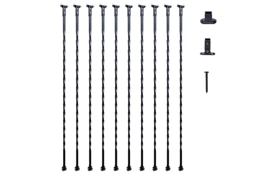 Vevor Staircase Metal Balusters - 111.76 Cm X 1.27 Cm Galvanized Steel Decorative Banister Spindles
