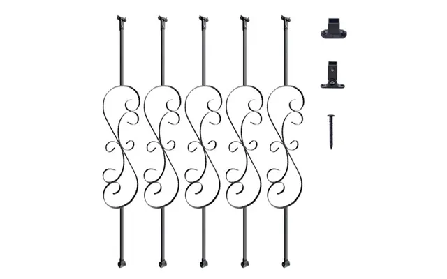 Vevor Staircase Metal Balusters - 44'' X 1 2 Galvanized Steel Decorative Banister Spindles