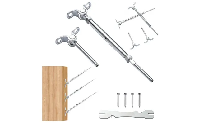Vevor T316 Stainless Steel Adjustable Angle 3.2mm Cable Railing Kit Hardware For Wood Post Marine Grade For 3