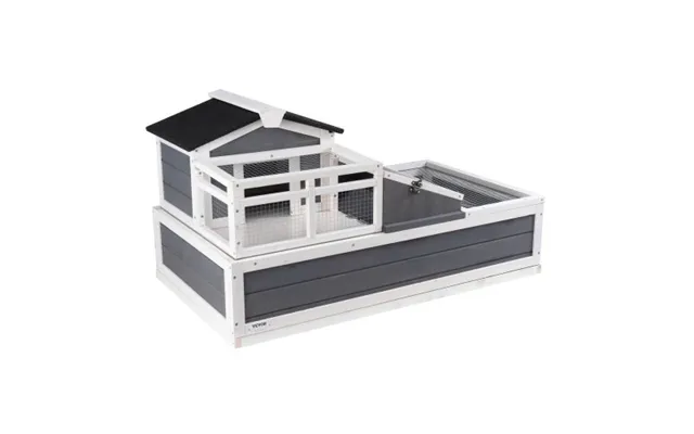 Vevor Tortoise Habitat Wooden Tortoise House Indoor Outdoor 3-room 112x65x61 Cm
