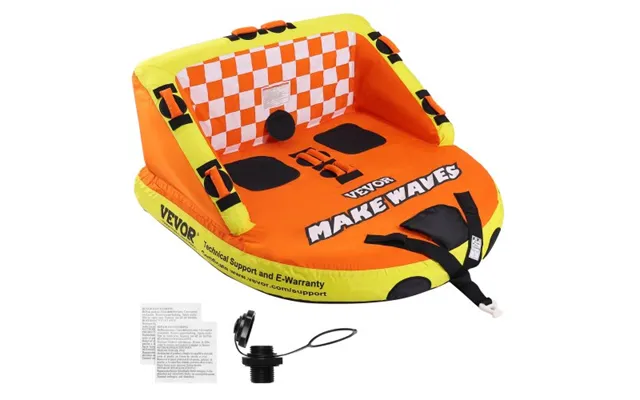 Vevor Towable Tube For Boating - 1-2 Riders Inflatable Towable Tubes With Deck Seats And Backrest product image