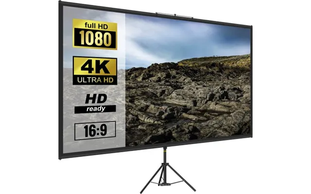 Vevor Tripod Projector Screen With Stand 90 Inch 16 9 4k Hd Projection Screen Stand Wrinkle-free Height Adjustable Porta
