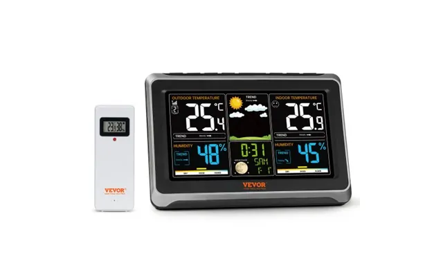 Vevor Weather Station Indoor Outdoor - 7.5 In Color Display
