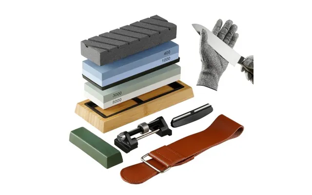 Vevor Whetstone Knife Sharpening Kit - 2 Dual-sided Grit Whetstones 400 1000 3000 8000 product image