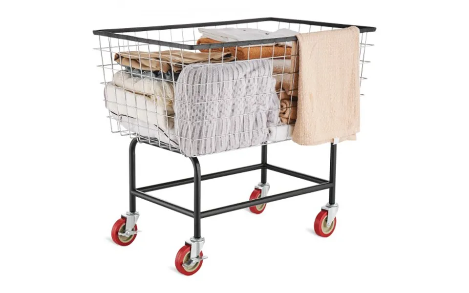 Vevor Wire Laundry Cart - 4.5 Bushel Wire Laundry Basket With Wheels