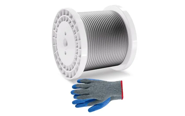 Vevor Wire Rope - 1 4 250 Ft Zinc Galvanized Carbon Steel Cable With Gloves