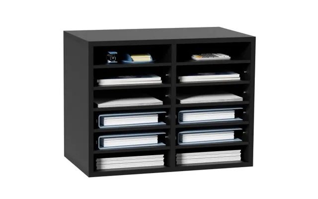 Vevor Wood Literature Organizer - 12 Compartments