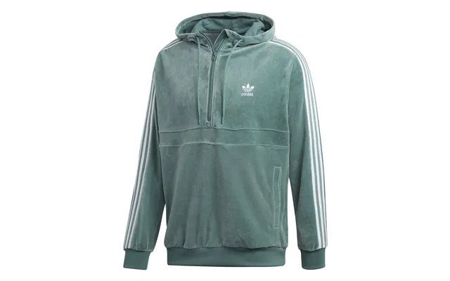 Adidas Originals Cozy Half Zip Velour Hoodie - Vapour Steel product image