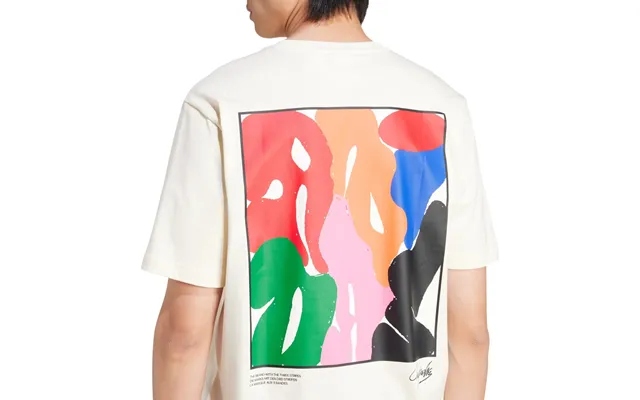 Adidas Originals Men's Fashion Arty Graphic T-shirt - Cream White