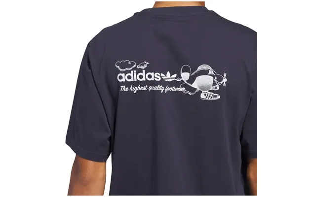Adidas Originals Unisex Dog Plane Graphic T-shirt - Navy