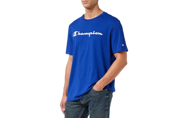 Champion Crew Neck Spellout Graphic T-shirt - Blue