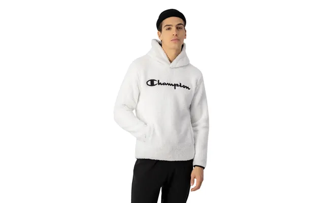 Champion Legacy Script Logo Polar Fleece Hoodie - White