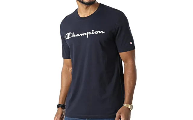 Champion Legacy Spellout Big Logo Tee - Navy