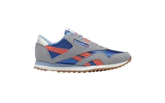 Reebok Classic Nylon Ripple Trainers - Grey, Blue & Orange
