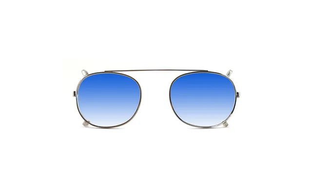 Clip-on Argento Azzurro Sfumato Per 8004 Stile Moscot Calibro 48mm Unisex Clip-ons Acetate Silver Light Blue Pantos Shad