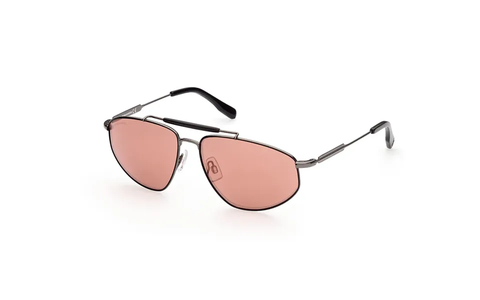 Dsquared2 Dq0354 08u Man Outlet Sunglasses Metal Grey Red Geometric Normal Mirror