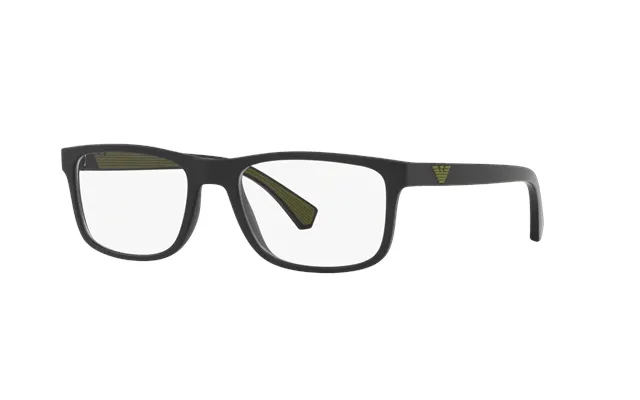 Emporio Armani Ea3147 5042 Man Optical Frames Injected Black Squared