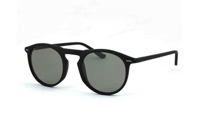 Exstr156 01 Unisex Sunglasses Acetate Black Round Polarized