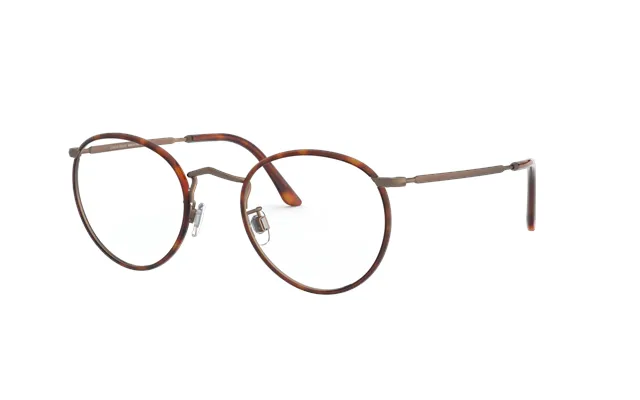 Giorgio Armani Ar 112mj 3259 Man Optical Frames Metal Brown Round Normal
