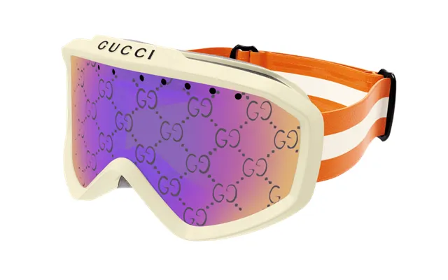 Gucci Unisex Gg1210s 002 Ski Goggles Plastic Ivory Pink Mask Decoration Mirror product image
