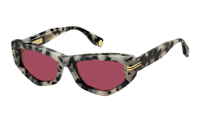 Marc Jacobs Mj 1028 S Ab8 4s Woman Sunglasses Acetate Havana Grey Red Cat Eye Normal