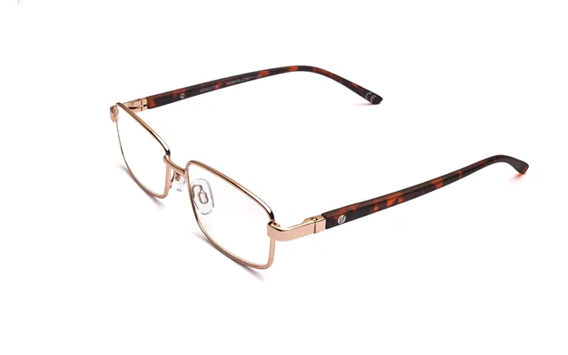Mod. 529 Unisex Reading Glasses Metal Gold Squared