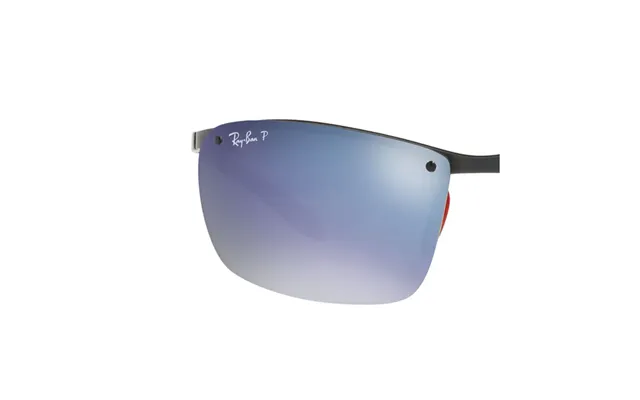 Pair Of Replacement Lenses Ray - Ban Rb8305m Ferrari Man Replacement Lenses Carbon Grey Blue Squared Polarized Mirror