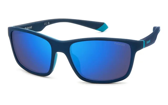 Polaroid Pld 2153 S Fll 5x Man Sunglasses Eraser Blue Blue Wraparound Polarized Mirror