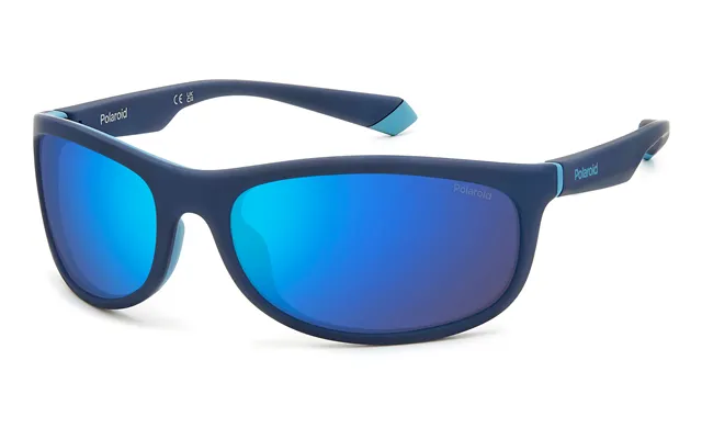 Polaroid Pld 2154 S Fll 5x Unisex Sunglasses Eraser Blue Blue Wraparound Polarized Mirror