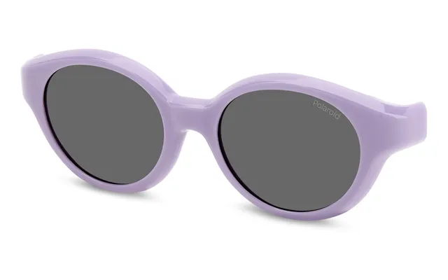 Polaroid Pld K007 Cl-on 789 M9 Kid Clip-ons Plastic Lilac Grey Round Polarized